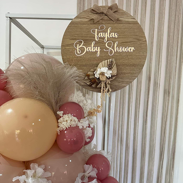 30cm Wooden Circle Image