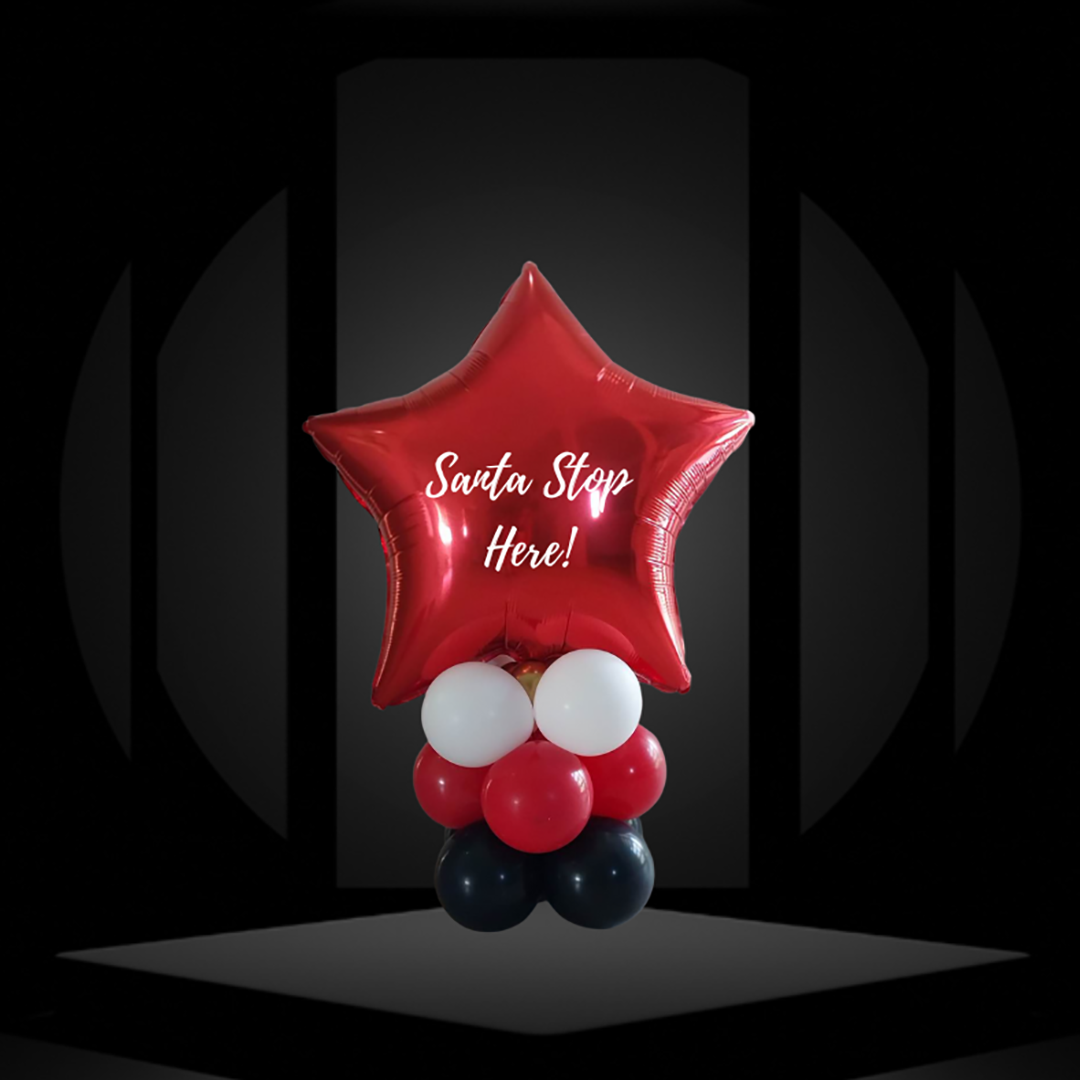 115cm Santa Stop Here Star Image