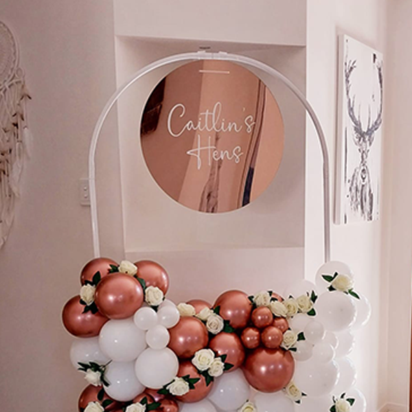 60cm Mirror Rose Circle Image