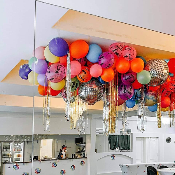 70's Disco Ceiling Balloons Image